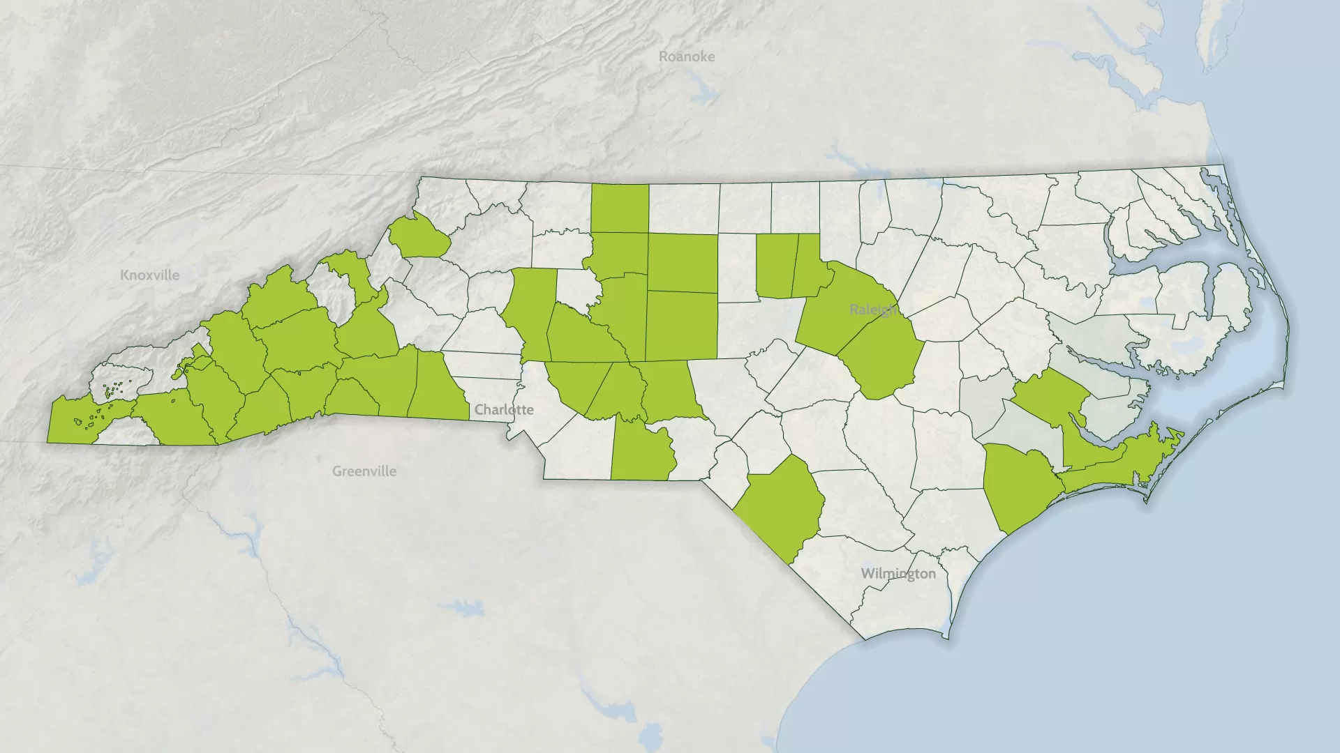 History of Counties Served by Muddy Sneakers