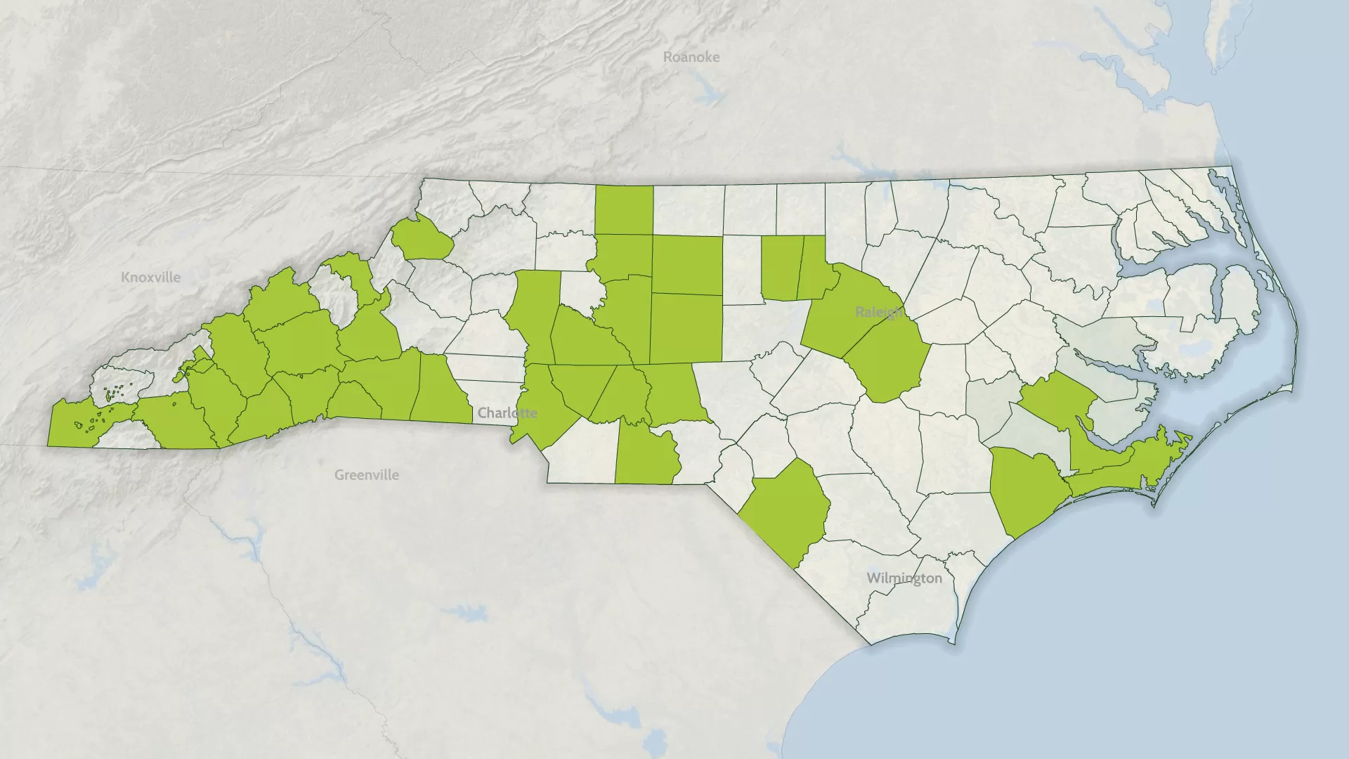 History of Counties Served by Muddy Sneakers